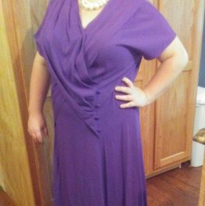 Vintage Nina picalino purple dress size 20